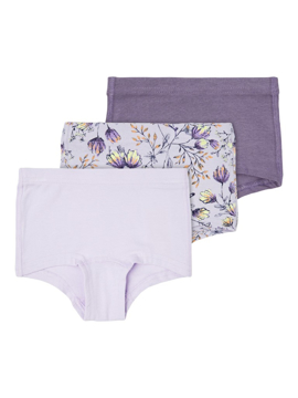 Name It Tights 3P Purple Flower