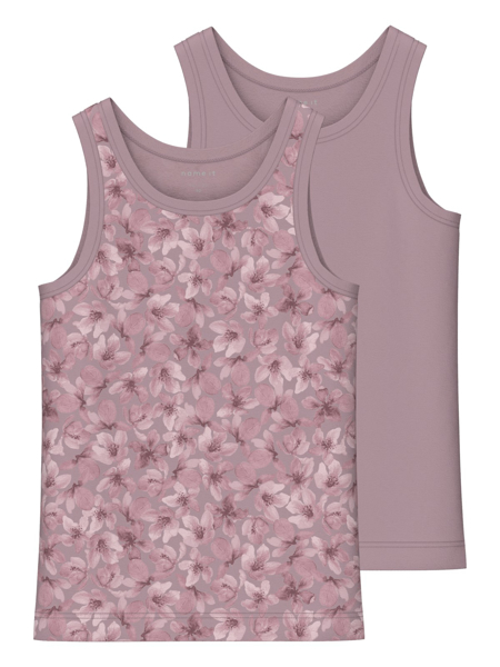 Name It Tank Top 2p Mauve Flower