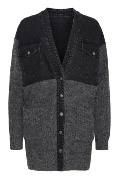 Pulz Jeans Anke Mix Fabric Cardigan