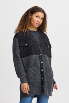 Pulz Jeans Anke Mix Fabric Cardigan