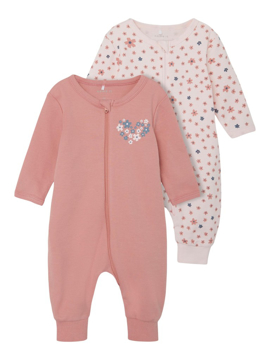 Name It Nightsuit 2p Zip Rosette Flower